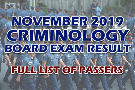 november 2019 criminology board exam result|November 2019 Criminologist Licensure Examination results .
